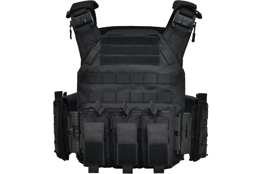 GFIRE Tactical Vest, Quick Release Lightweight Breathable Vest for Training | Fits L-4XL, Quick Release Breathable Weighted V