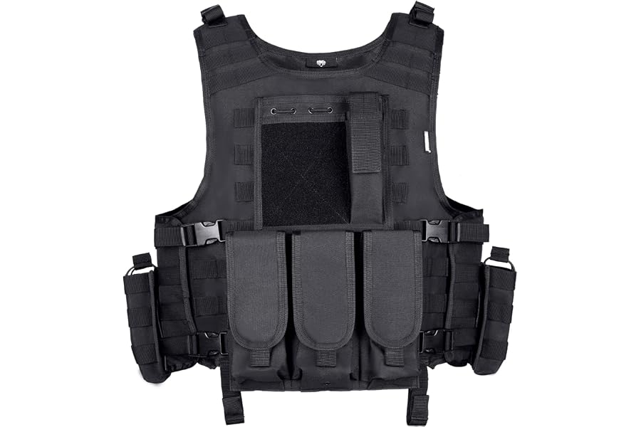 MGFLASHFORCE Tactical Airsoft Vest Adjustable Modular Paintball Vest