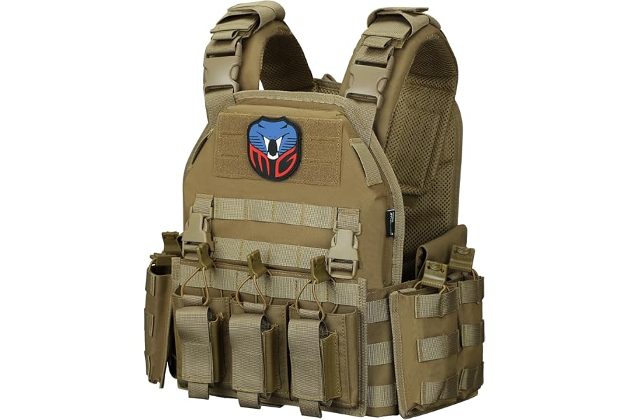 MGFLASHFORCE Tactical Vest Molle Airsoft Vest for Men