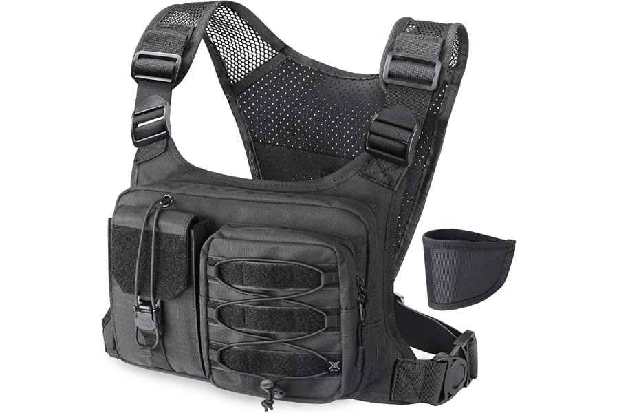 RXW Chest Bag for Men Women, Tactical Chest Pack, EDC Chest Rig | Lightweight CCW Chest Pack, Travel Chest Bag with Phone Hol