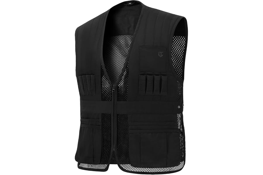 VisionTac Unisex Tactical Shooting Range Vest Breathable with Movable Shoulder Pad for Skeet Trap Clay Shooting